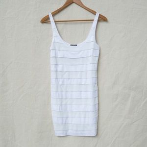 NWT Cream & white mesh & cotton express dress